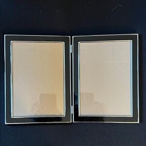 Black and Silver Double Picture Frame 5x7